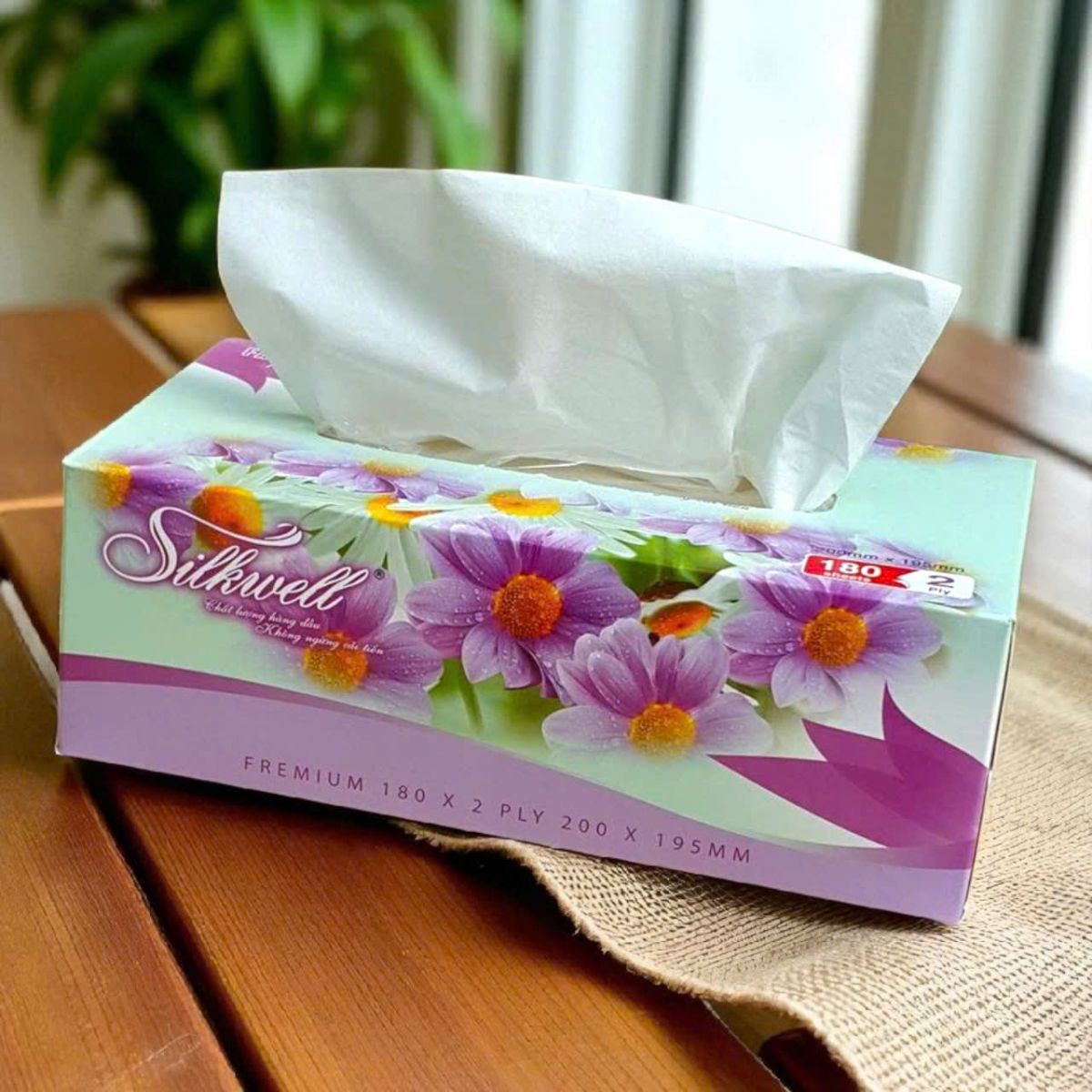 KHĂN GIẤY HỘP LỤA MỀM ĐỂ BÀN