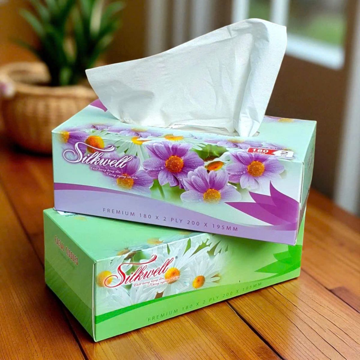 KHĂN GIẤY HỘP LỤA MỀM ĐỂ BÀN