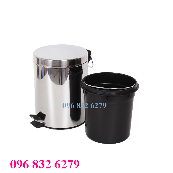 THÙNG RÁC INOX NẮP LẬT TRONG NHÀ VỆ SINH 