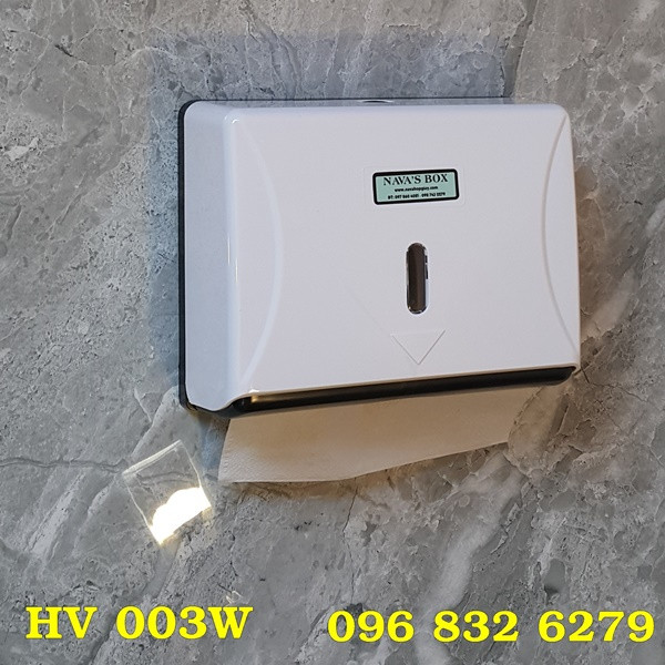 HỘP ĐỰNG KHĂN GIẤY LAU TAY TREO TƯỜNG TRẮNG CAO CẤP